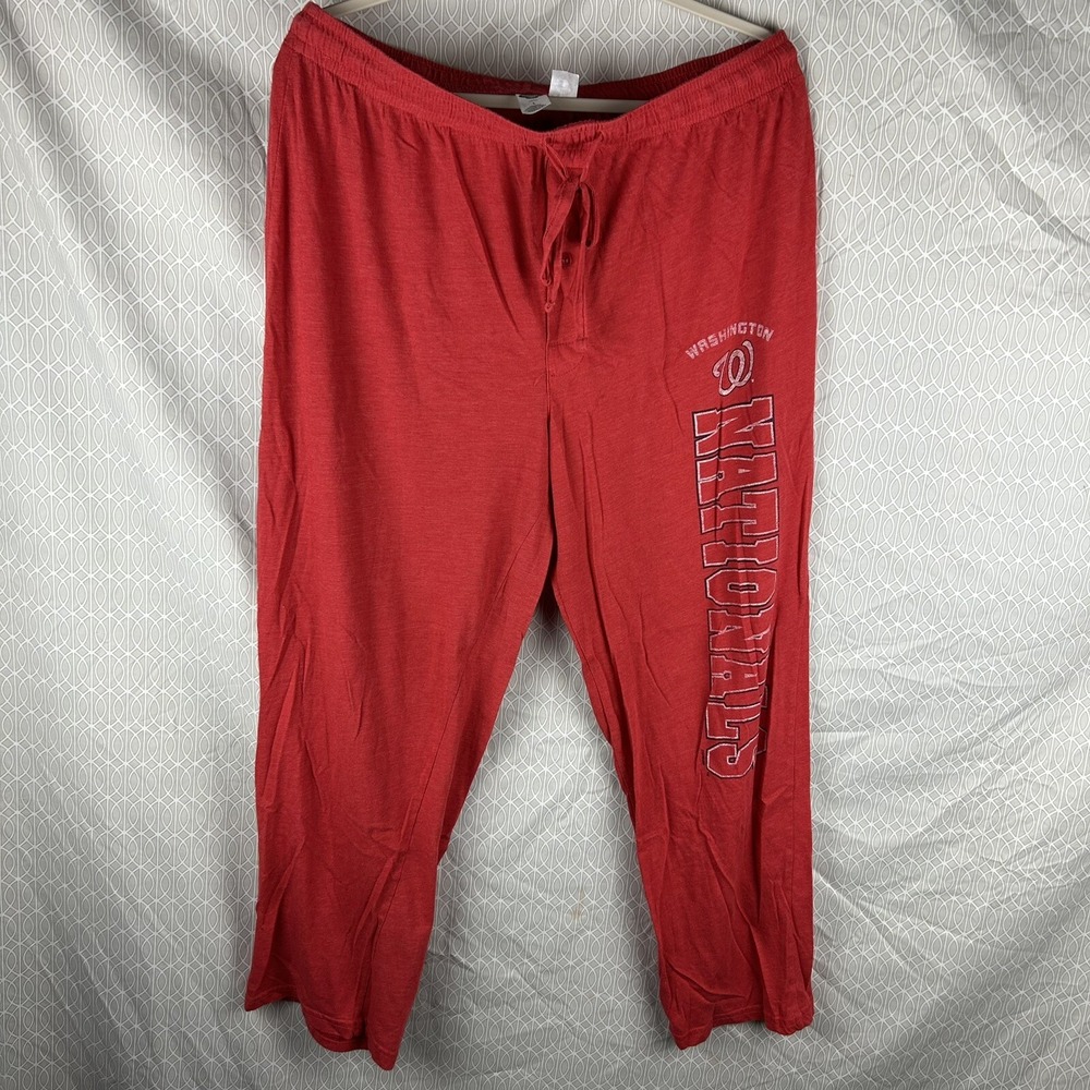 GENUINE MERCHANDISE MLB WASHINGTON NATIONALS MEN'S SLEEPWEAR PAJAMA PANTS SIZE L - Picture 1 of 5